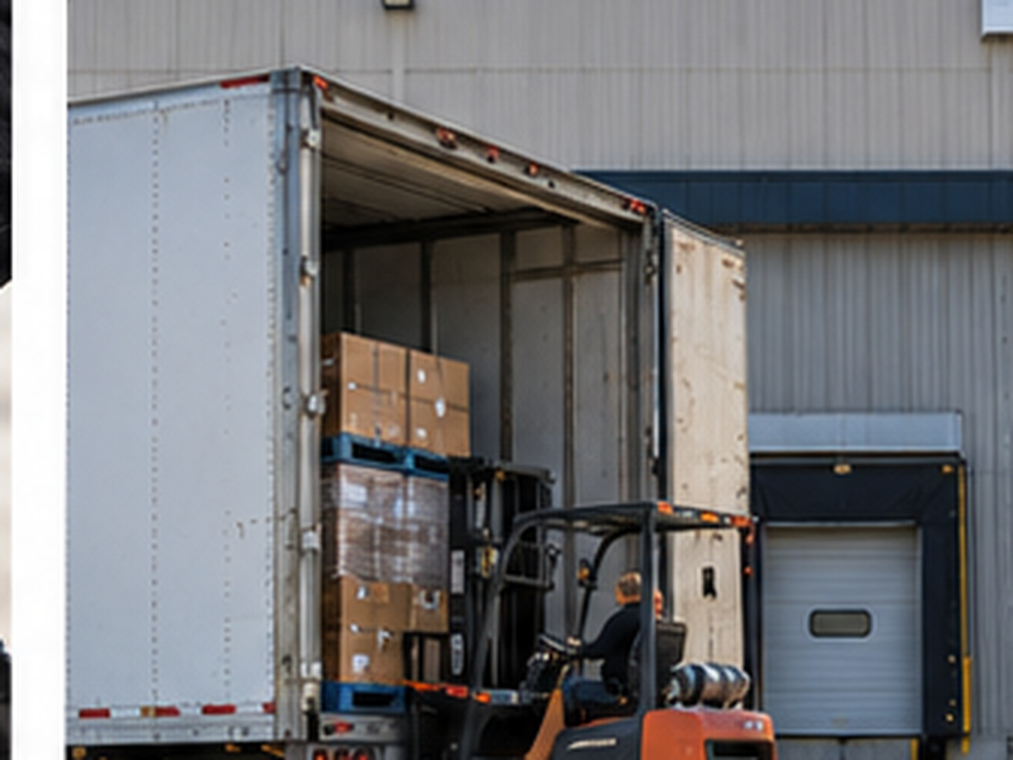 Two plain tractor-trailers parked side by side at a freight yard, representing two different capacity arrangements.